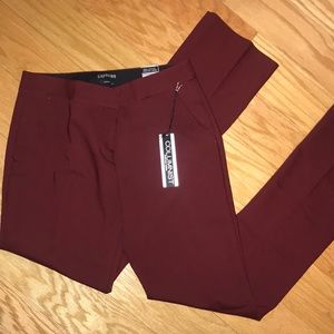 Express dark red/maroon columnist dress pant